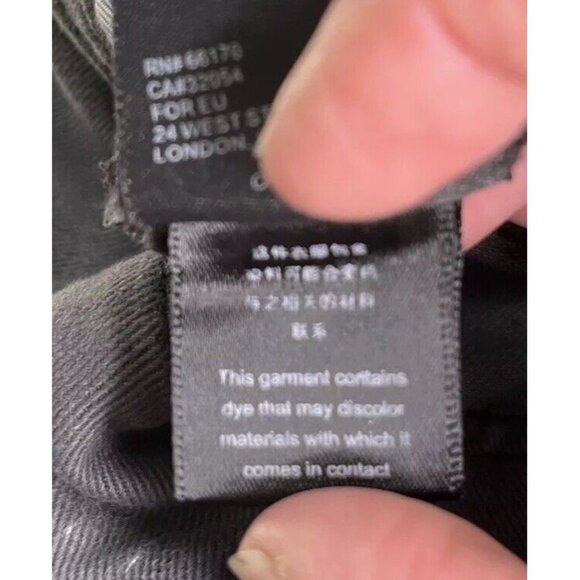 ANTHROPOLOGIE Pilcro Dark Gray / Black Denim Pants 32 Y2K Grunge Punk 90’s 80’s - Picture 14 of 14